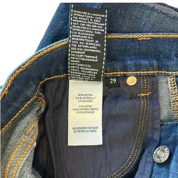 Seven 7 for all Mankind Denim Shorts Raw Hem or Cuffed cutoff from jeans Size 29 - Picture 7 of 12